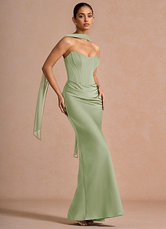Robe Longue Vert Clair Grier image4