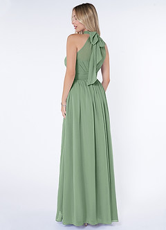 Azazie Iman Bridesmaid Dresses Matcha A-Line A-Line Ruched Chiffon Dress image5