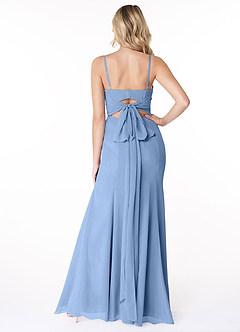 Azazie Cosette Bridesmaid Dresses A-Line Side Slit Chiffon Floor-Length Dress image2
