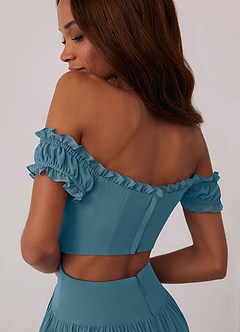 Barbie ♥ Azazie Bridesmaid Dresses Bermuda A-Line Off the Shoulder Chiffon Convertible Dress image6