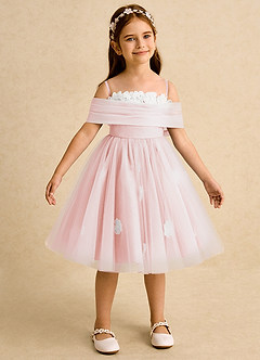 Azazie May Flower Girl Klänningar Klänning Balklänning i Tyll Plisserad image7