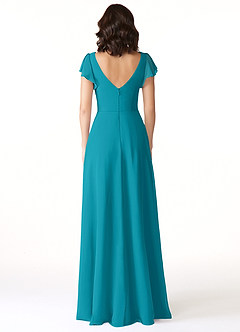 Azazie Omari Bridesmaid Dresses Jade A-Line Chiffon Dress image2