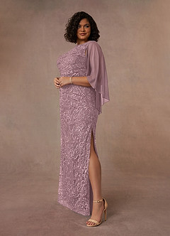 Azazie Collins Mother of the Bride Dresses Dusty Rose Sheath Lace Dress image8