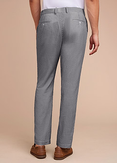front Gavin Grey Striped Seersucker Dress Pants