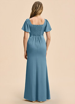 Azazie Chace Junior Bermuda Sheath Stretch Satin Dress image2