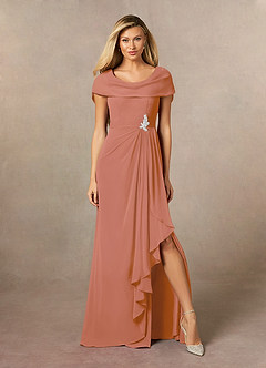 Azazie Mary Mother of the Bride Dresses MAI TAI A-Line Side Slit Chiffon Dress image1