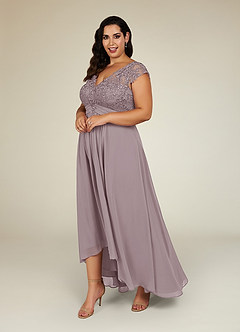 Azazie Irmeli Mother of the Bride Dresses Dusk A-Line Lace Chiffon Dress image8