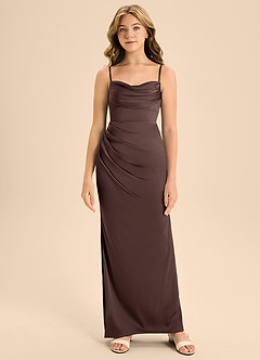 Azazie Mai Junior Ganache A-Line Sweetheart Neckline Stretch Satin Dress image5