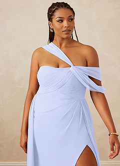 Christian Siriano Bridal for Azazie 1014 Bridesmaid Dresses Lavender A-Line Off the Shoulder Chiffon Dress image15