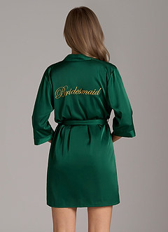 Bridal & Bridesmaid Satin Embroidered Robe