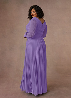 Azazie Zina Mother of the Bride Dresses Tahiti A-Line Pleated Chiffon Dress image4
