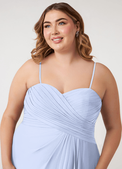 Azazie Arabella Allure Bridesmaid Dresses Ice A-Line Sweetheart Neckline Chiffon Convertible Dress image19