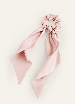 Chouchou en satin mat de couleur assortie