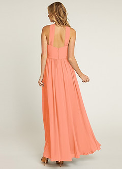 Azazie Jacey Bridesmaid Dresses Sunset A-Line Pleated Chiffon Dress image2