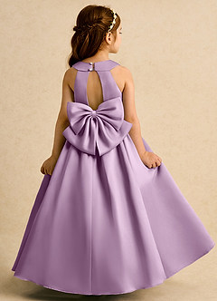 Azazie Daisies Robe Demoiselle D'honneur Fillette Robe Princesse en Mat Satiné Arc Glycine image7