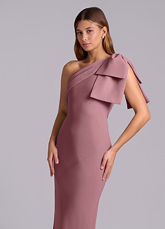 Azazie Yuanna Bridesmaid Dresses Amethyst Mermaid One Shoulder Chiffon Dress image7