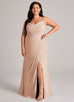 Azazie Deandra Bridesmaid Dresses English Rose Mermaid Pleated Chiffon Dress image9