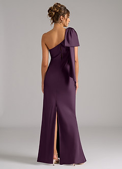Azazie Capri Brautjungfernkleider Meerjungfrau-Linie One-Shoulder Stretch-Satin Kleid Pflaume image2