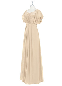 Azazie Lily Final Sale Empire Pleated Chiffon Floor-Length Dress image9