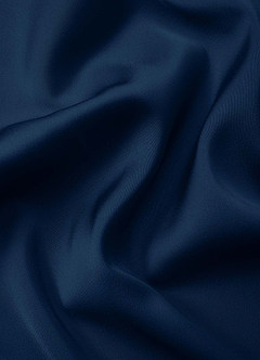 front Julian Dark Navy Stretch Satin Dress Shirt