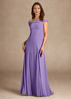 Azazie Ewa vestidos de madre de la novia Vestido de Tahití de Malla de Corte En A con Vestidos sin tirantes image1