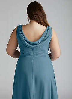 Azazie Karina Bridesmaid Dresses Bermuda A-Line Pleated Chiffon Dress image10