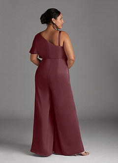 Azazie Hagretta Mère de la mariée Robes Robe Combinaison/Tailleur Pantalon en Satin extensible Sangria image10