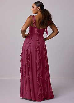 Barbie ♥ Azazie Bridesmaid Dresses Mulberry A-Line with Pockets Chiffon Dress image8