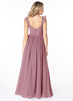 Azazie Stassie Bridesmaid Dresses Vintage Mauve A-Line Sweetheart Ruched Chiffon Dress image2