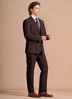 front James Ganache Structured Stretch Suit
