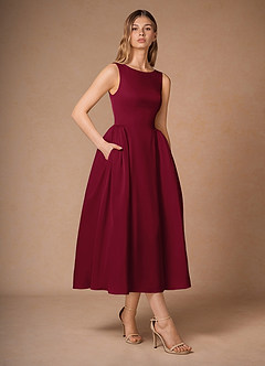 Casey Merlot Midi Dress image3