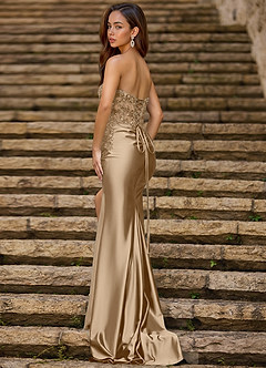 Emblace Champagne Mermaid Prom Dress image6