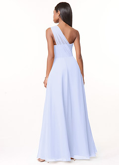 Azazie Ashley Bridesmaid Dresses Lavender A-Line Ruched Chiffon Dress image2