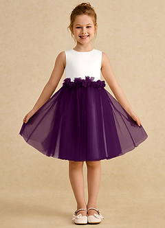 Azazie Louisa Flower Girl Klänningar Klänning A-Line i Tyll Ärmlös image1