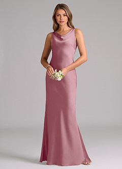 Azazie Allettie Bridesmaid Dresses Vintage Mauve Mermaid Stretch Satin Dress image3