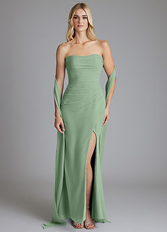 Azazie Solstice Final Sale Matcha Mermaid Strapless Chiffon Convertible Dress image10