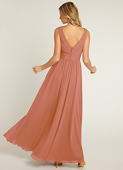 Azazie Pierrette Bridesmaid Dresses MAI TAI A-Line Pleated Chiffon Dress image2