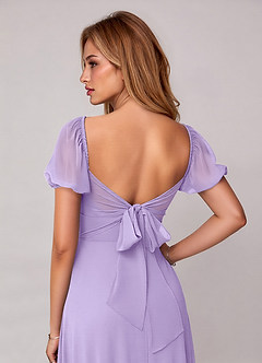 Azazie Fatima Bridesmaid Dresses Lilac A-Line with Pockets Chiffon Dress image1