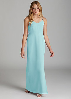 Azazie Becca Junior Sea Glass Mermaid Chiffon Dress image5