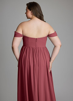 Azazie Saige Brautjungfernkleider für Schwangere A-Linie Plissee Chiffon Bodenlänge Kleid image15
