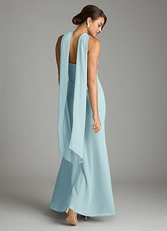 Azazie Saylor Bridesmaid Dresses Sea Glass Mermaid Strapless Chiffon Dress image9