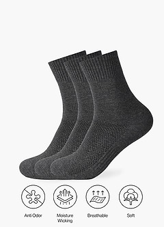 front Odor-Resistant Crew Dress Socks