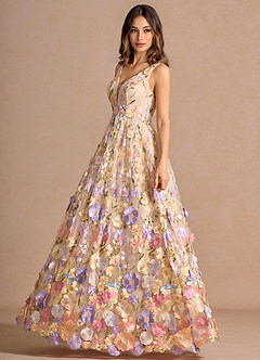 Maxi jurk Madaline Pastelpaars image5