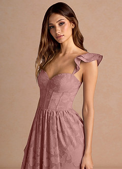 Denisse Light Pink Midi Dress image4