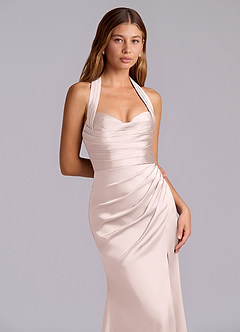 Azazie Destiny Suknie dla druhen Syrena Dekolt w kształcie serca Satyna elastyczna Do ziemi Sukienka image5