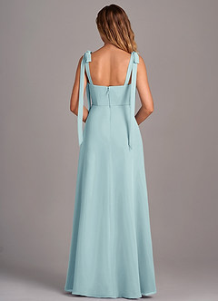 Azazie Debra Bridesmaid Dresses Sea Glass A-Line with Pockets Chiffon Convertible Dress image3