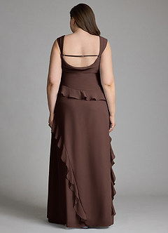 Azazie Sloane Bridesmaid Dresses Ganache A-Line Sweetheart Neckline Chiffon Dress image12