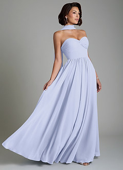 Azazie Petra Bridesmaid Dresses Lavender A-Line Corset Chiffon Dress image1