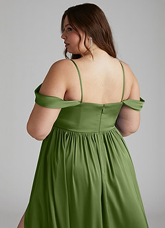 Azazie Morana Bridesmaid Dresses Juniper A-Line Off the Shoulder Stretch Satin Convertible Dress image16