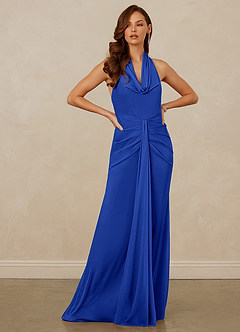 Christian Siriano Bridal for Azazie 1018 Final Sale Cabernet Sheath Pleated Mesh Dress image4